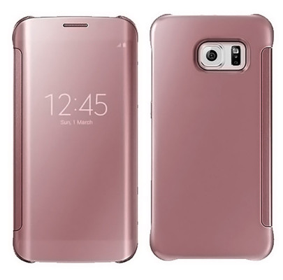 Кожени калъфи Кожени калъфи за Samsung  Калъф тефтер огледален CLEAR VIEW за Samsung Galaxy S7 Edge G935 златисто розов / rose gold